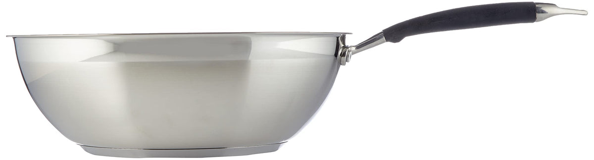 Edelstahl-Wok 28 cm mit Antihaftbeschichtung – induktionsgeeignet