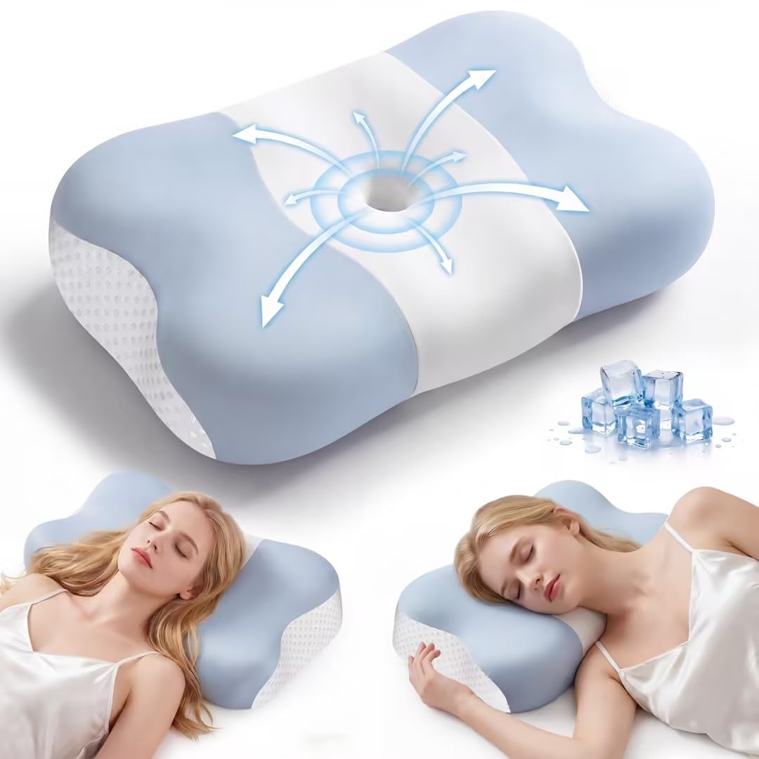 Ergonomisches Schmetterlingskissen aus Memory Foam – 2 Höhen