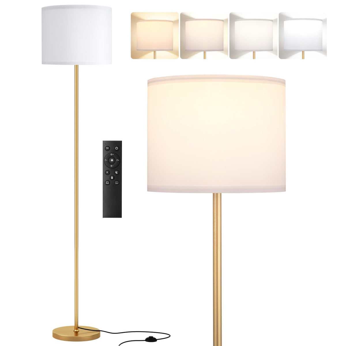 Stehlampe dimmbar mit Fernbedienung – 5 Lichtfarben