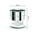 Tefal Dampfgarer VC1451 – 6 L, 2 Edelstahl-Behälter, Timer