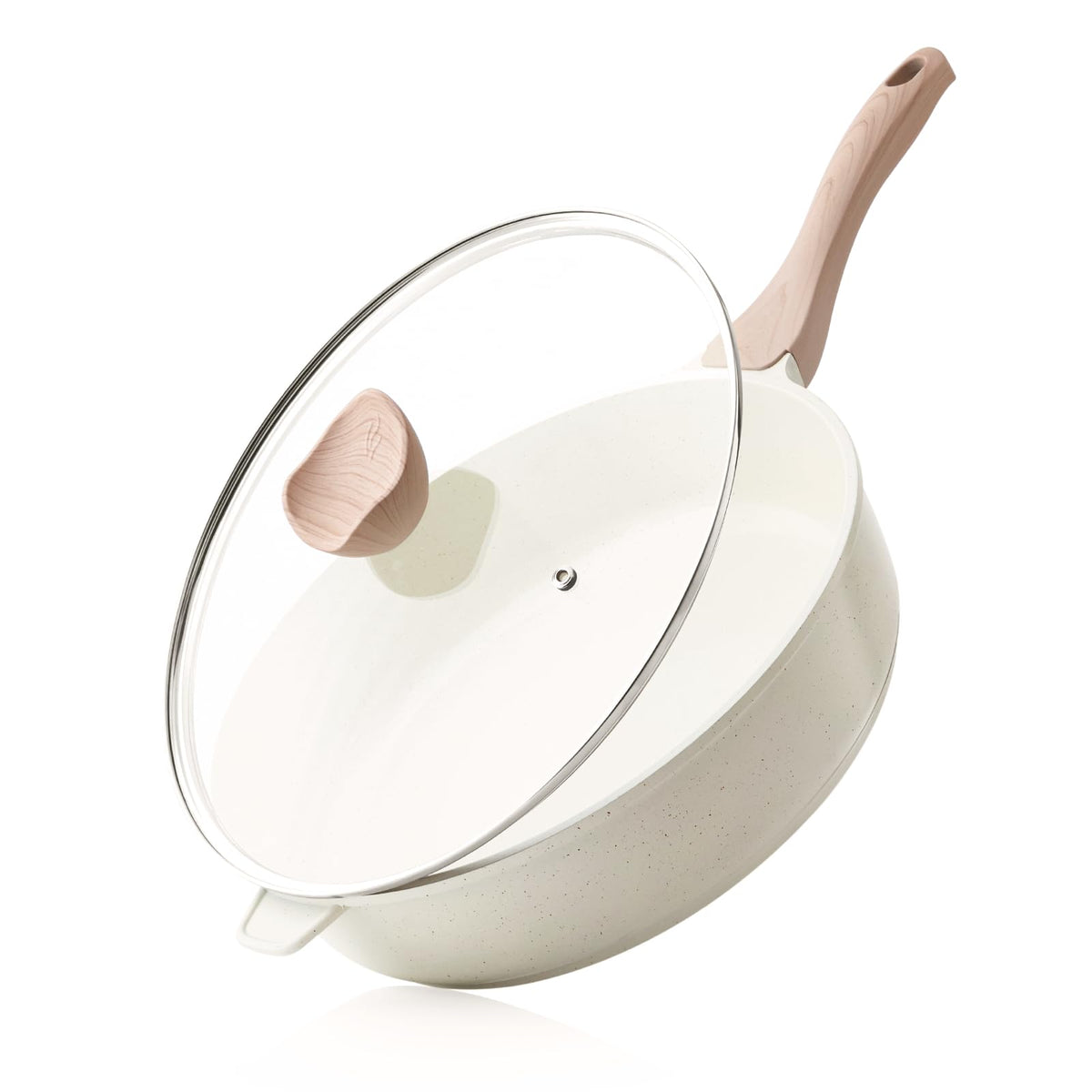 Antihaft-Schmorpfanne mit Glasdeckel – 30 cm, 4,7 L, induktionsgeeignet