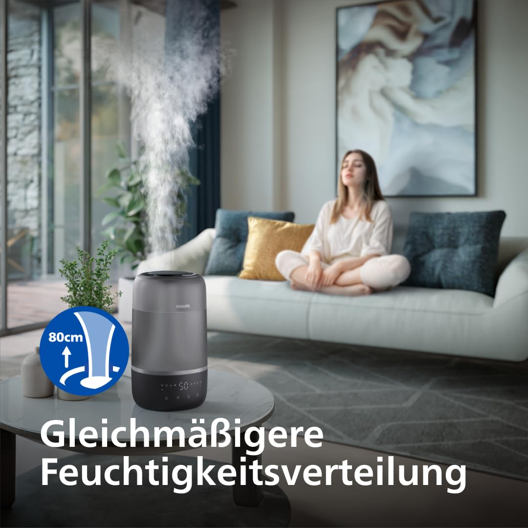 Philips Smart Luftbefeuchter für Räume bis 41 m² – mit Air+ App