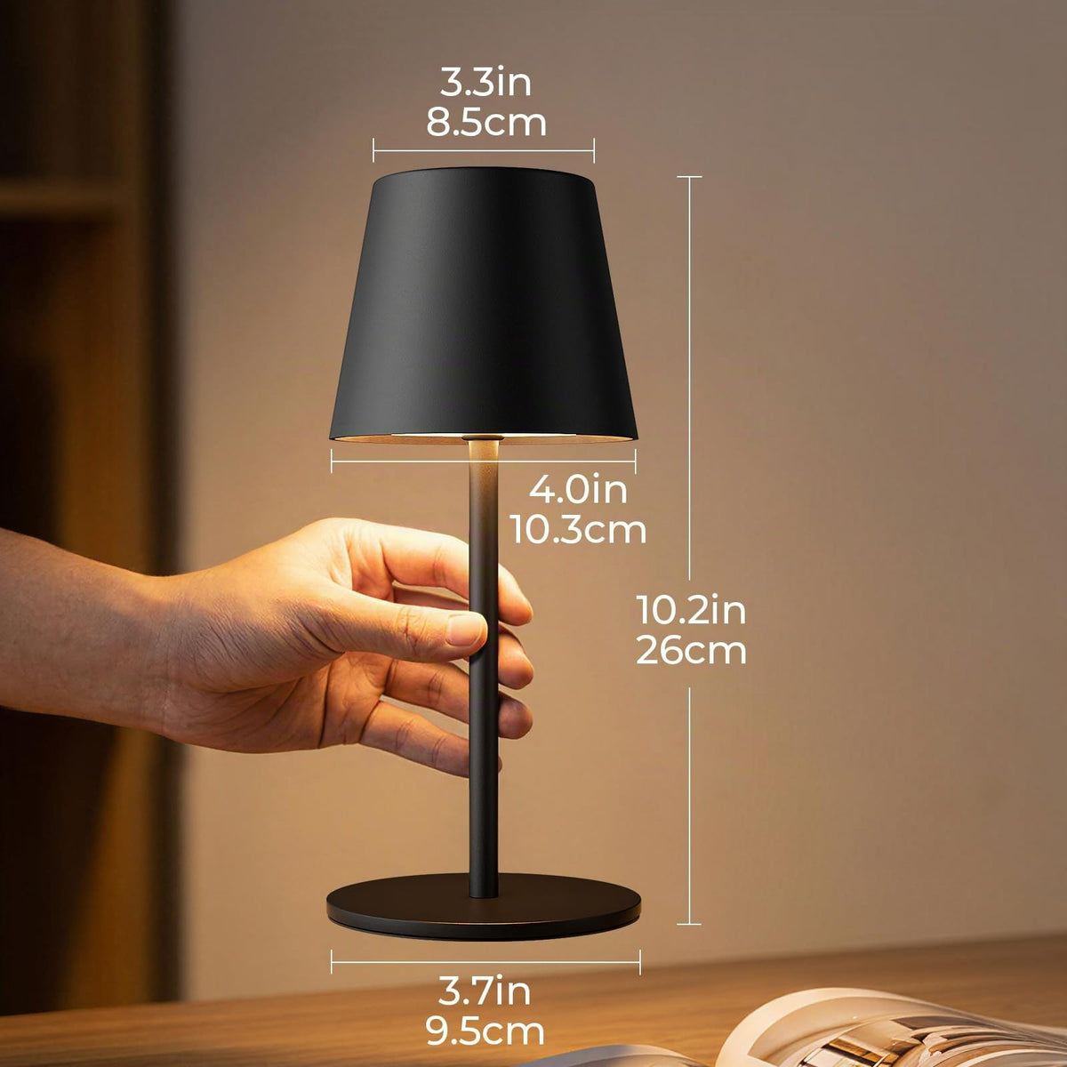 Kabellose Akku-Tischlampe 2er-Set – dimmbar, 3 Lichtfarben, Touch