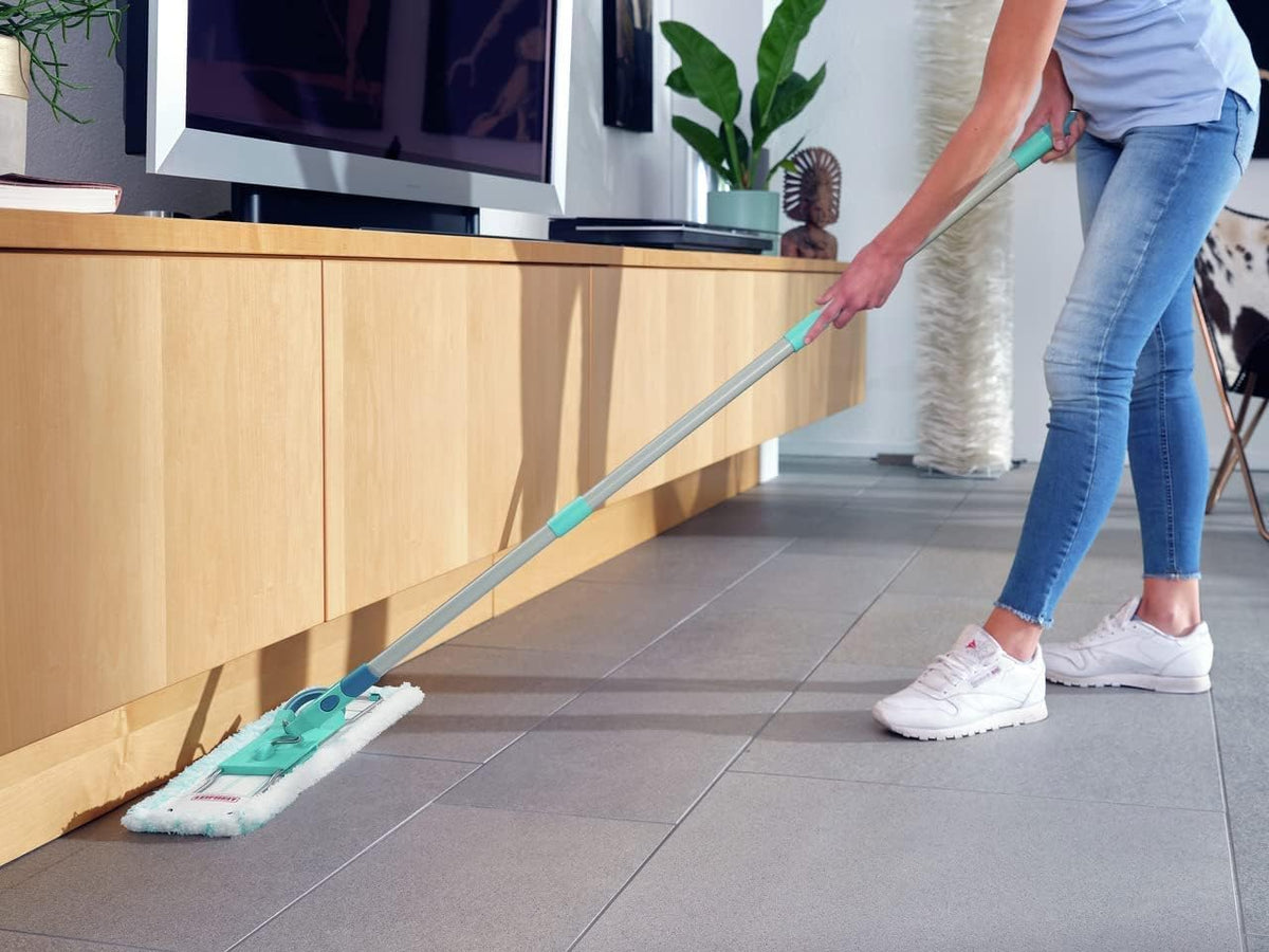 Leifheit Bodenwischer Profi XL – 42 cm Wischbreite, Fuß-Klick-System