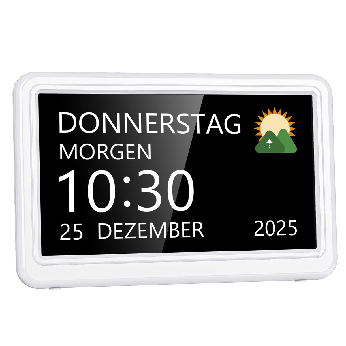 Digitale Kalenderuhr 7 Zoll – mit Datum, Wochentag & 20 Erinnerungen