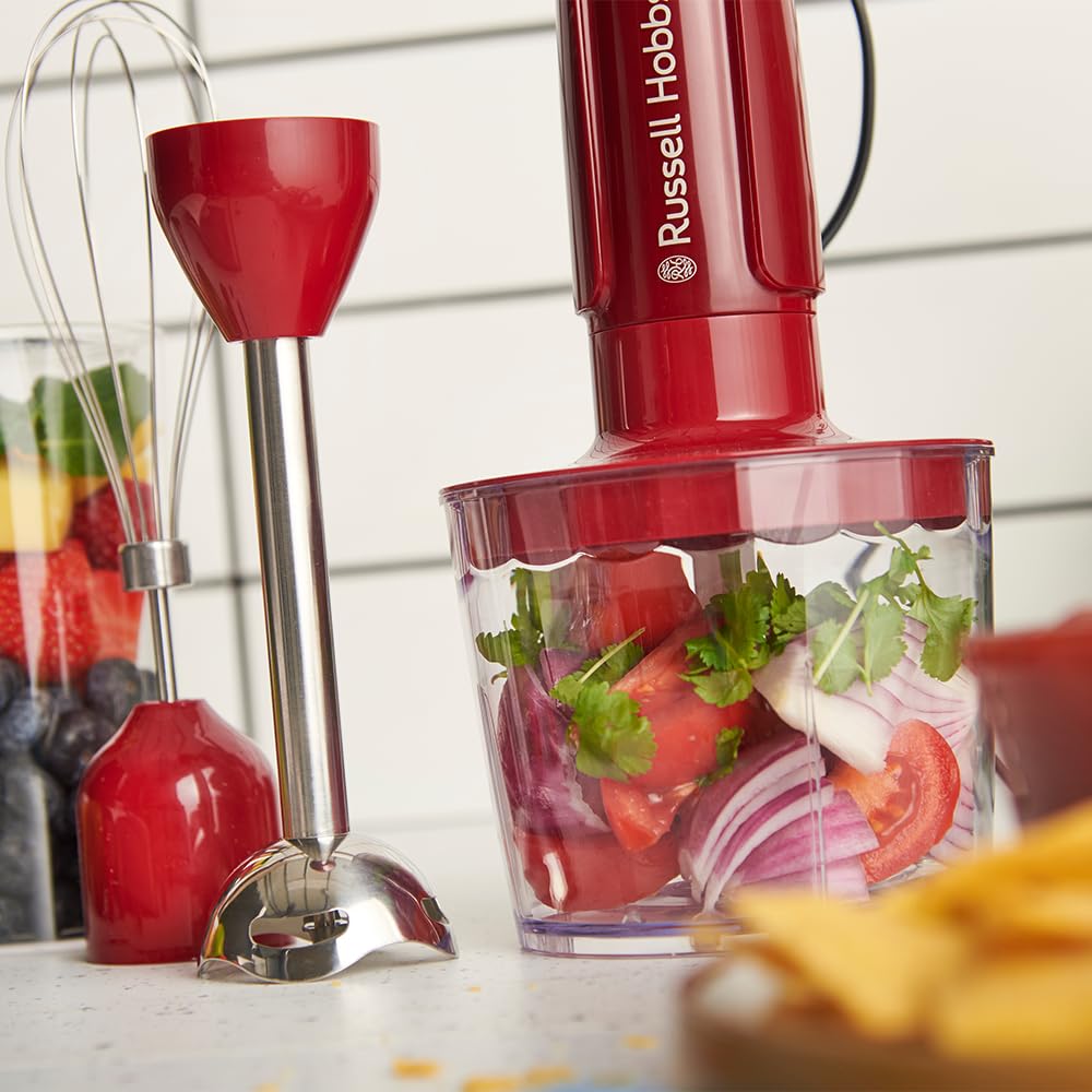 Russell Hobbs Desire 3-in-1 Stabmixer – mit Zerkleinerer, Schneebesen & Messbecher