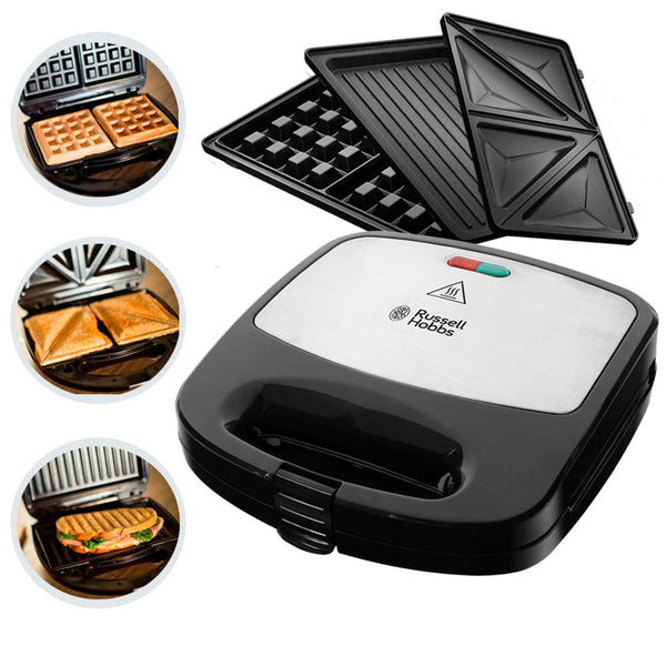 Russell Hobbs 3-in-1 Sandwichmaker, Waffeleisen & Kontaktgrill