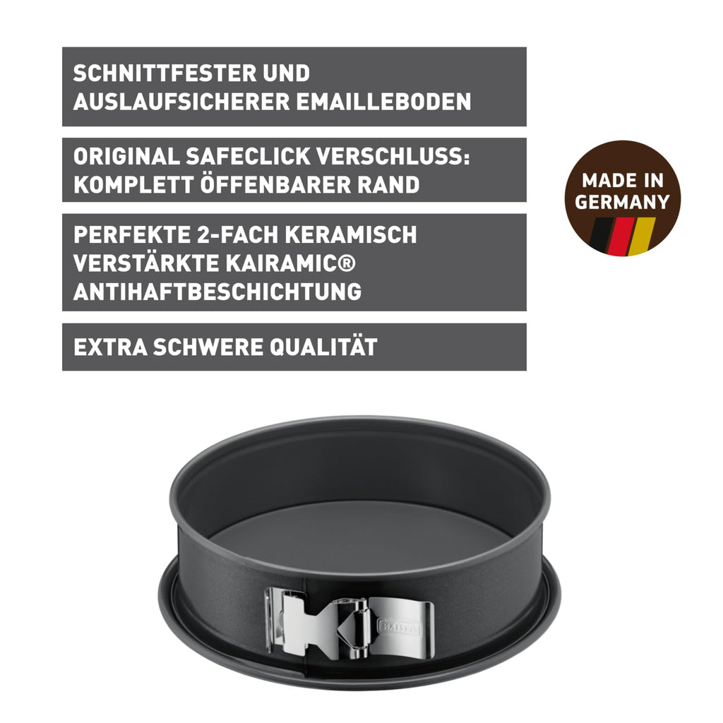 Kaiser Springform SafeClick Ø 26 cm – Antihaft, schneidfester Emailboden
