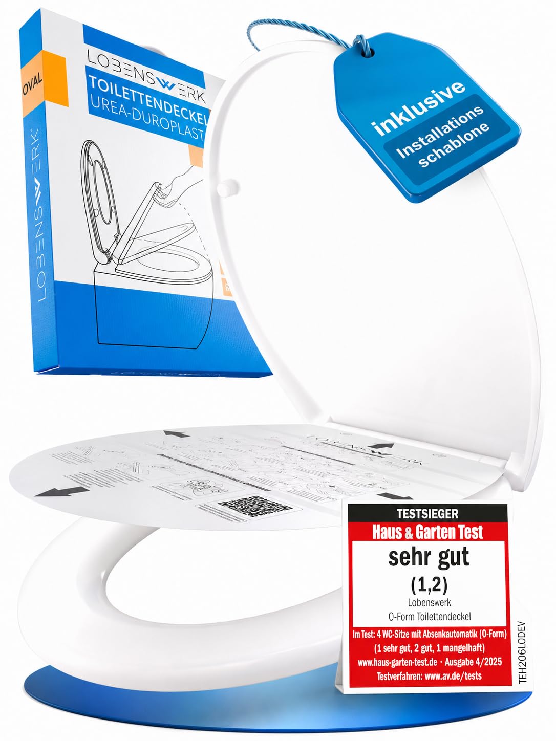 WC-Sitz mit Absenkautomatik – Quick-Release, antibakteriell