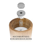 WMF Salz- und Pfeffermühlen-Set aus Eichenholz – Keramikmahlwerk