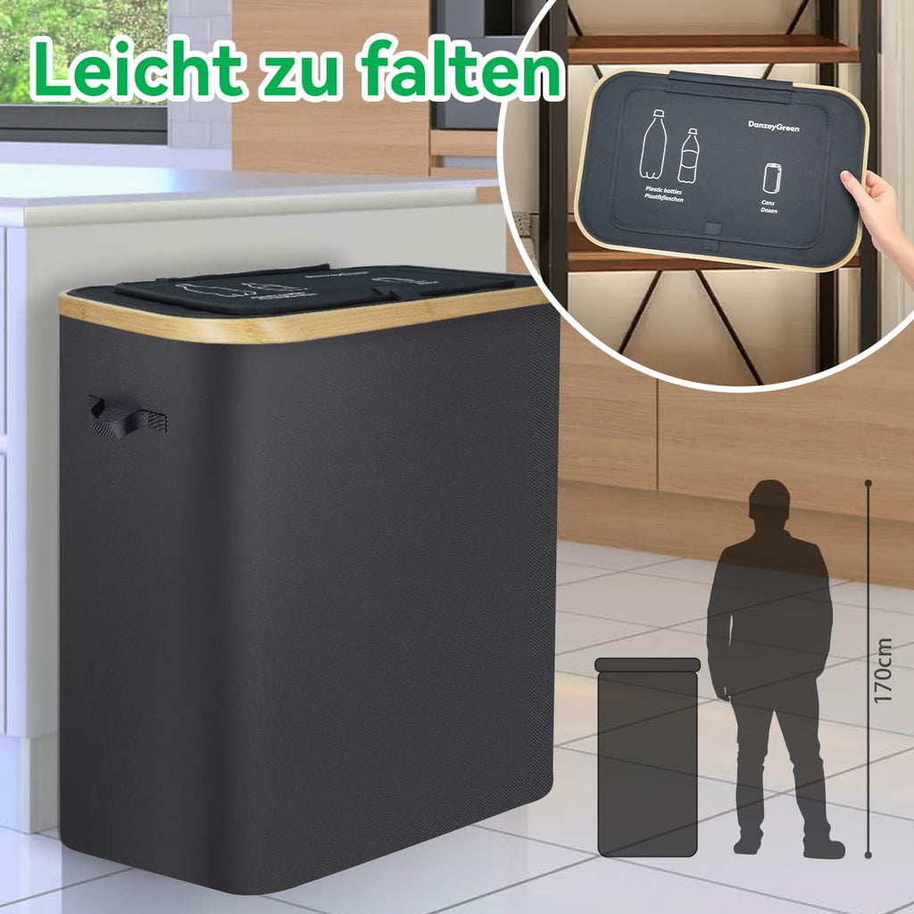Pfandflaschen Sammelbehälter 170 L mit Deckel – 4 Fächer