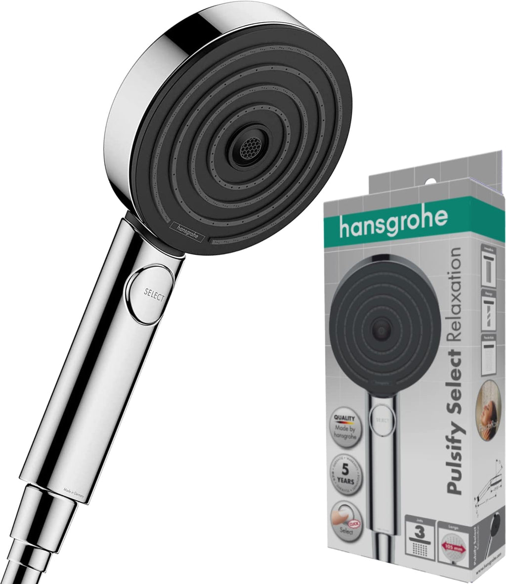 hansgrohe Pulsify Select S Handbrause – 3 Strahlarten, wassersparend