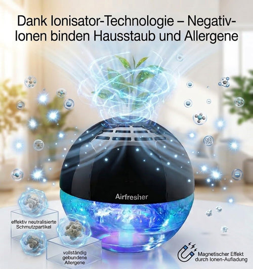 Airfresher mit Ionisator – Raumluftreiniger & Duftschale mit LED