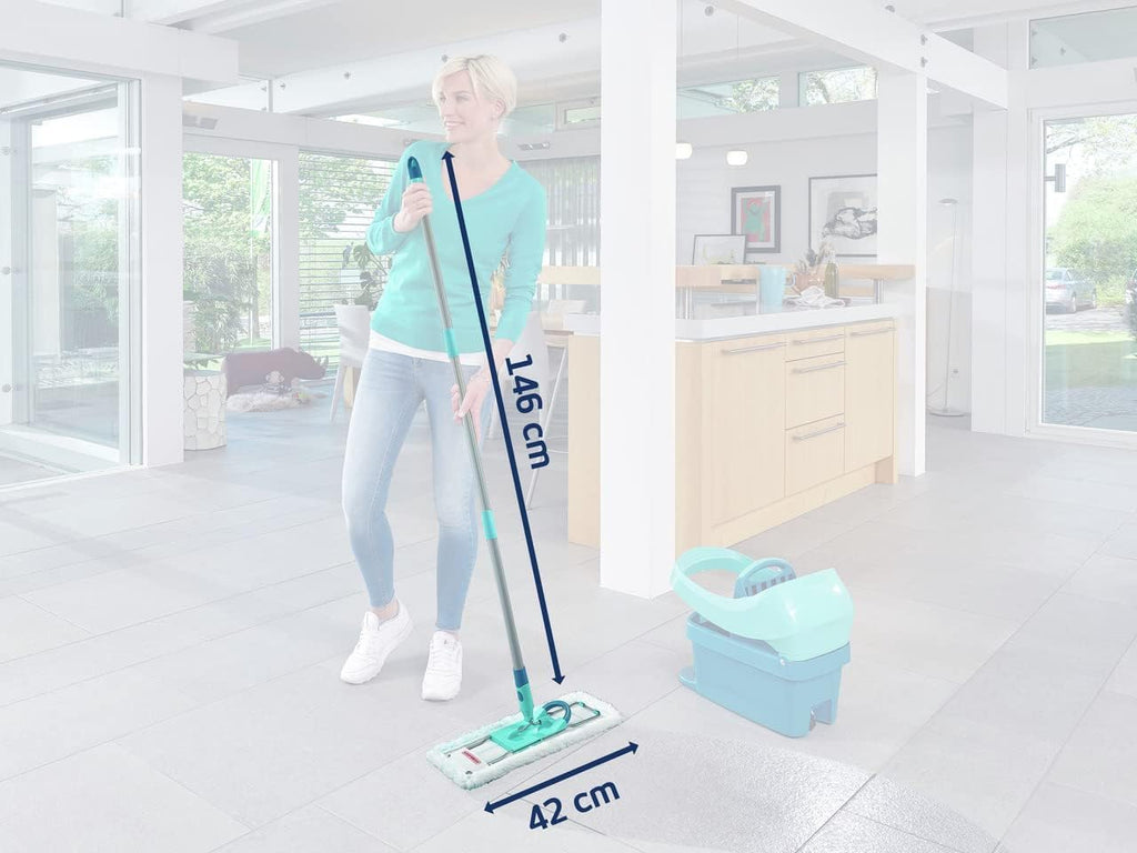 Leifheit Bodenwischer Profi XL – 42 cm Wischbreite, Fuß-Klick-System