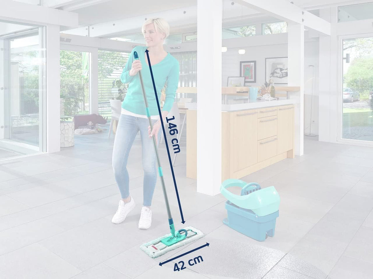 Leifheit Bodenwischer Profi XL – 42 cm Wischbreite, Fuß-Klick-System