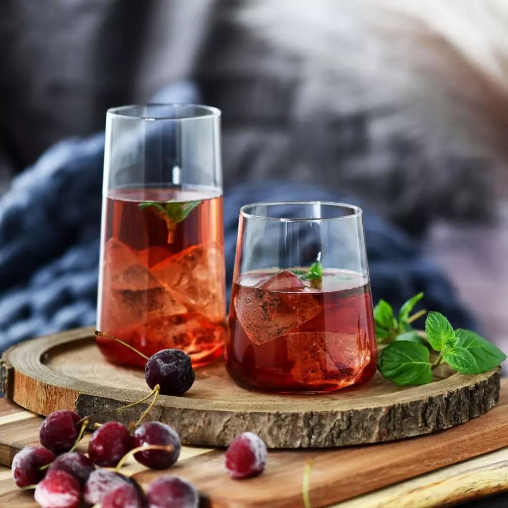 Krosno Longdrinkgläser 6er-Set – 550 ml, Kristallglas