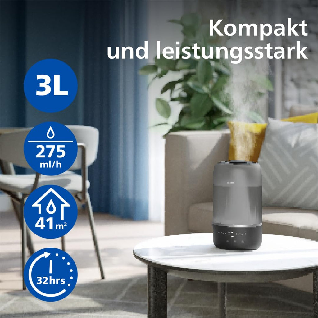 Philips Smart Luftbefeuchter für Räume bis 41 m² – mit Air+ App