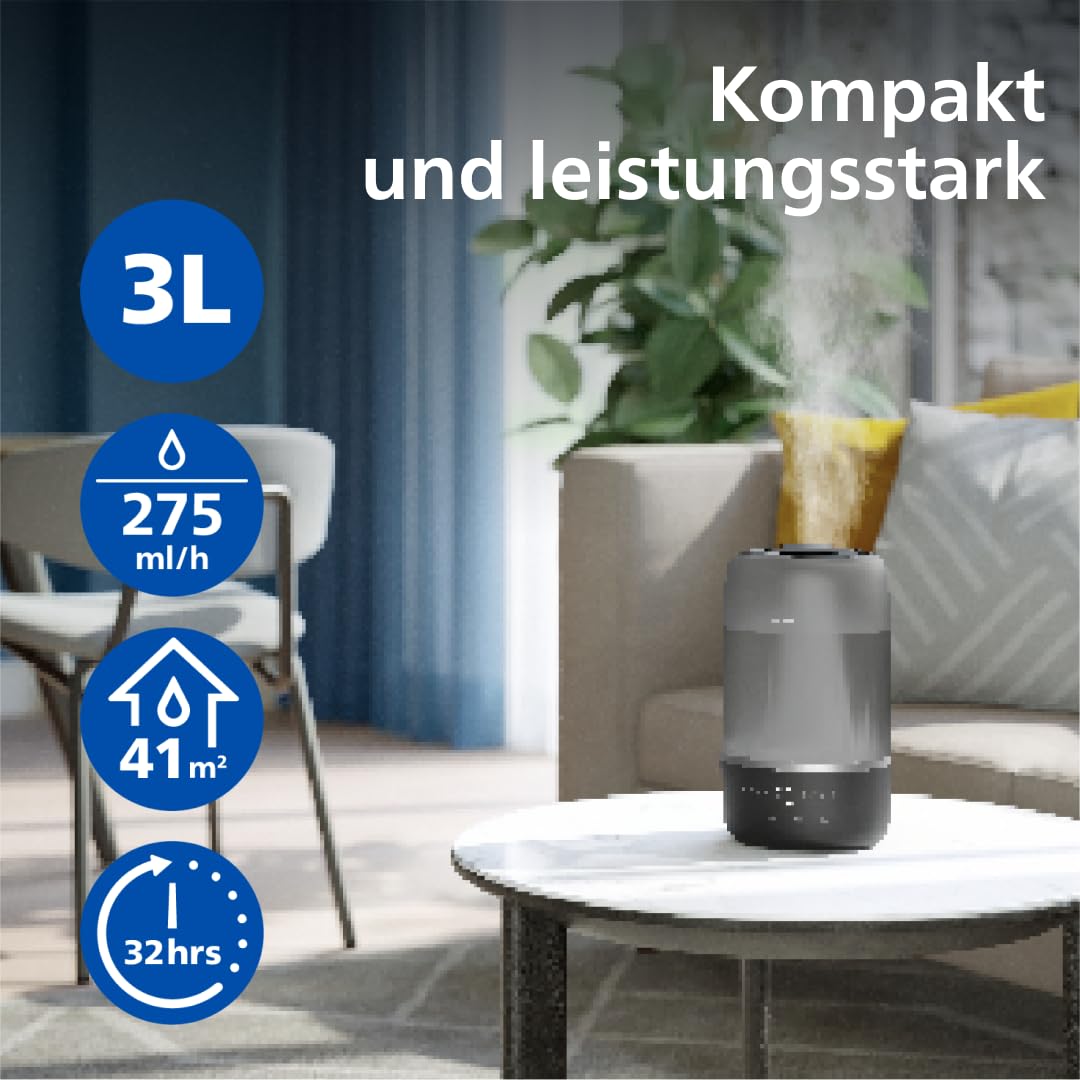 Philips Smart Luftbefeuchter für Räume bis 41 m² – mit Air+ App