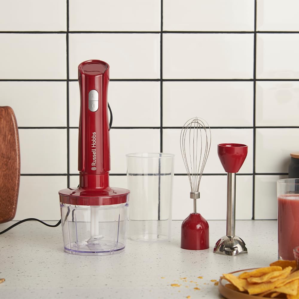 Russell Hobbs Desire 3-in-1 Stabmixer – mit Zerkleinerer, Schneebesen & Messbecher