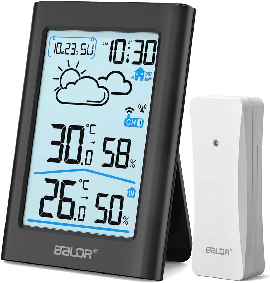 Funk-Wetterstation mit Außensensor – Thermometer & Hygrometer