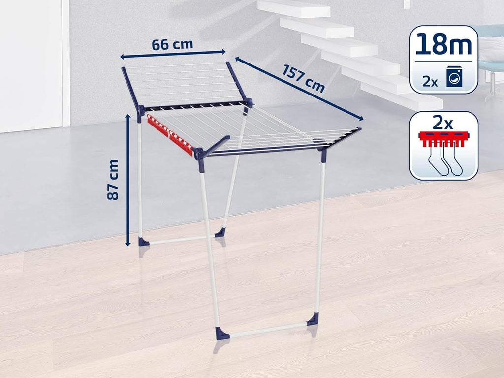 Leifheit Pegasus 180 Flügelwäschetrockner – 18 m Trockenlänge