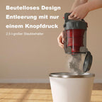 Beutelloser Bodenstaubsauger 850 W – mit HEPA-Filter & 2-in-1-Bürste