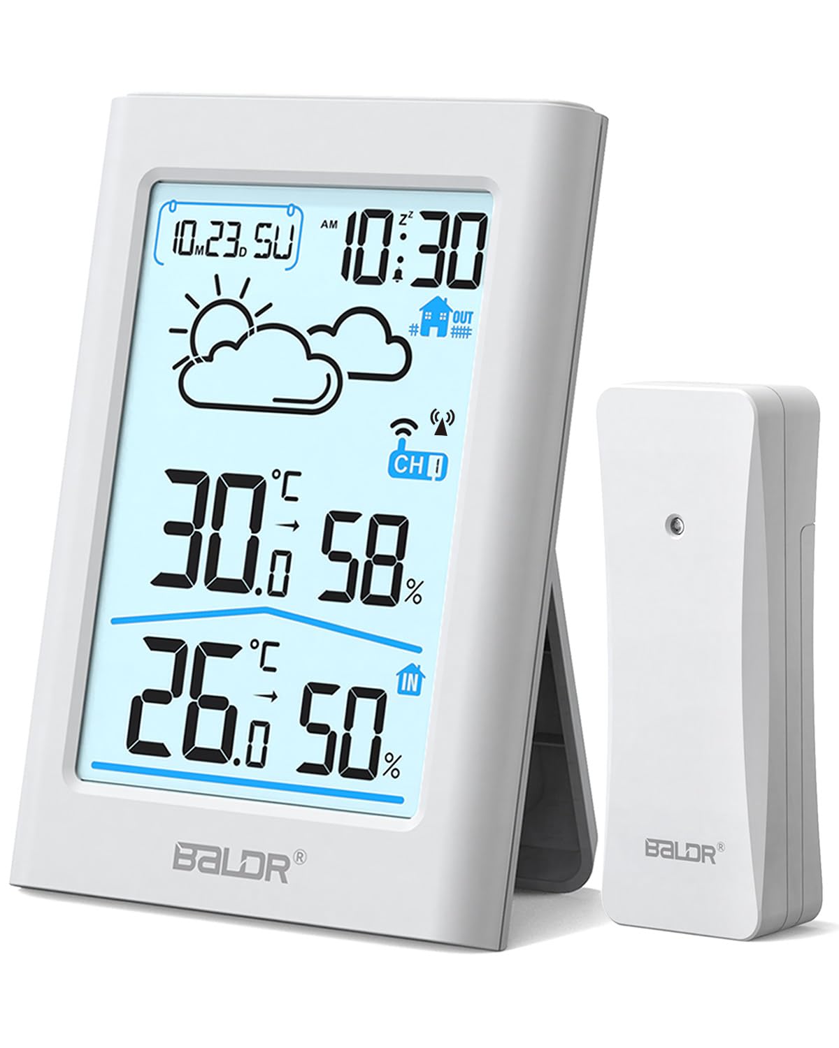 Funk-Wetterstation mit Außensensor – Thermometer & Hygrometer