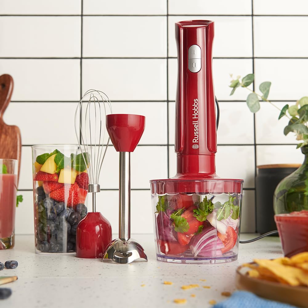 Russell Hobbs Desire 3-in-1 Stabmixer – mit Zerkleinerer, Schneebesen & Messbecher