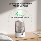 Homvana Luftbefeuchter mit Top-Fill – 3-in-1 mit Aroma & Nachtlicht