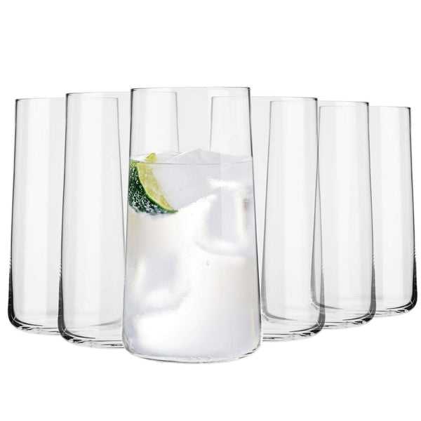 Krosno Longdrinkgläser 6er-Set – 550 ml, Kristallglas