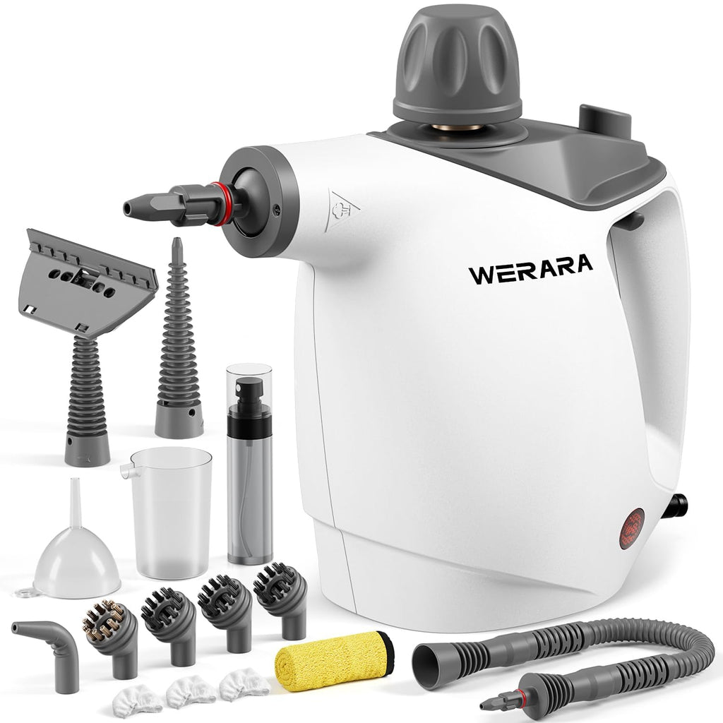 Hand-Dampfreiniger 1050 W mit 500 ml Tank – 16-teiliges Zubehör
