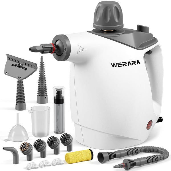 Hand-Dampfreiniger 1050 W mit 500 ml Tank – 16-teiliges Zubehör