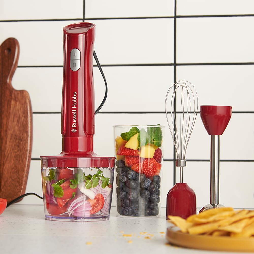 Russell Hobbs Desire 3-in-1 Stabmixer – mit Zerkleinerer, Schneebesen & Messbecher