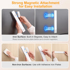 LED-Unterbauleuchte mit Bewegungsmelder 26 cm, 2er-Set – Akku, USB-C, magnetisch