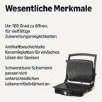 Elektrischer Kontaktgrill 2000 W mit Temperaturregler
