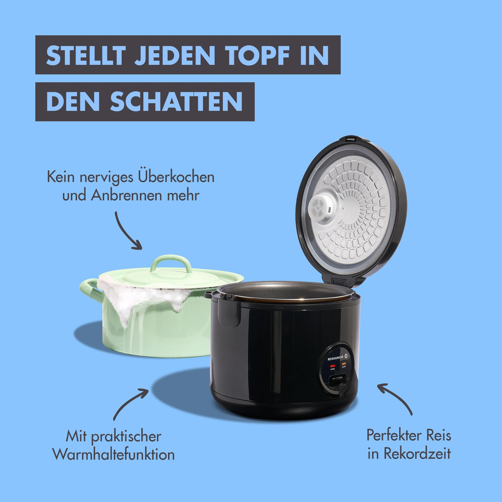 Reishunger Reiskocher & Dampfgarer – Keramik-Innentopf, 1,2 L
