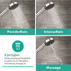 hansgrohe Pulsify Select S Handbrause – 3 Strahlarten, wassersparend