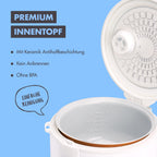 Reishunger Reiskocher & Dampfgarer – Keramik-Innentopf, 1,2 L