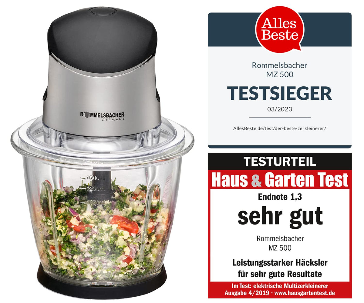 Rommelsbacher Multizerkleinerer mit Glasbehälter – 1 bis 2,7 L