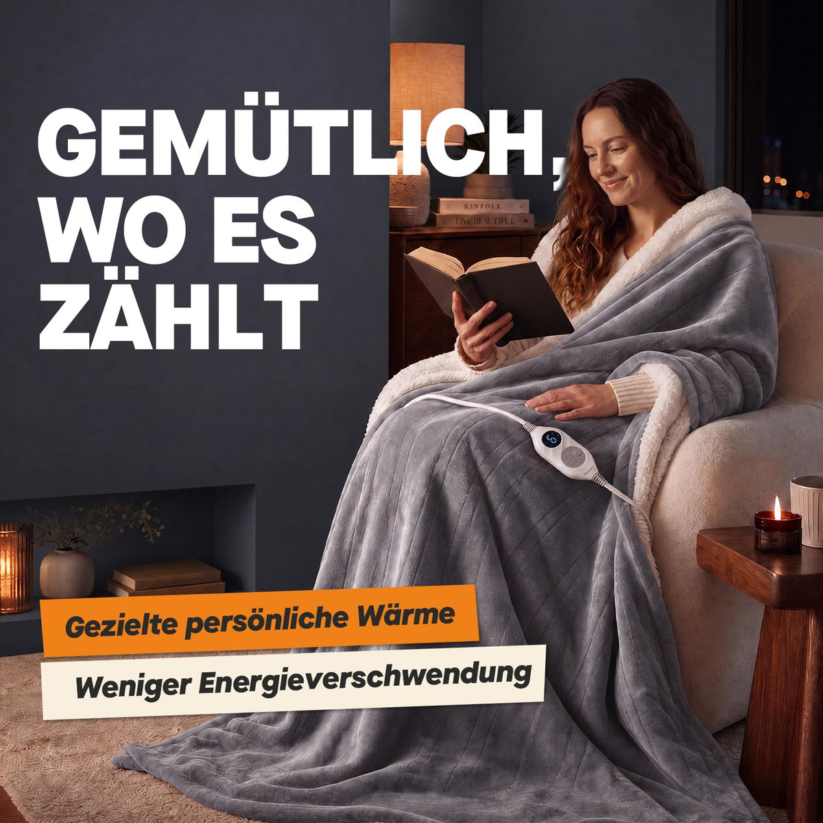 Heizdecke mit Abschaltautomatik – 6 Wärmestufen, LED-Display