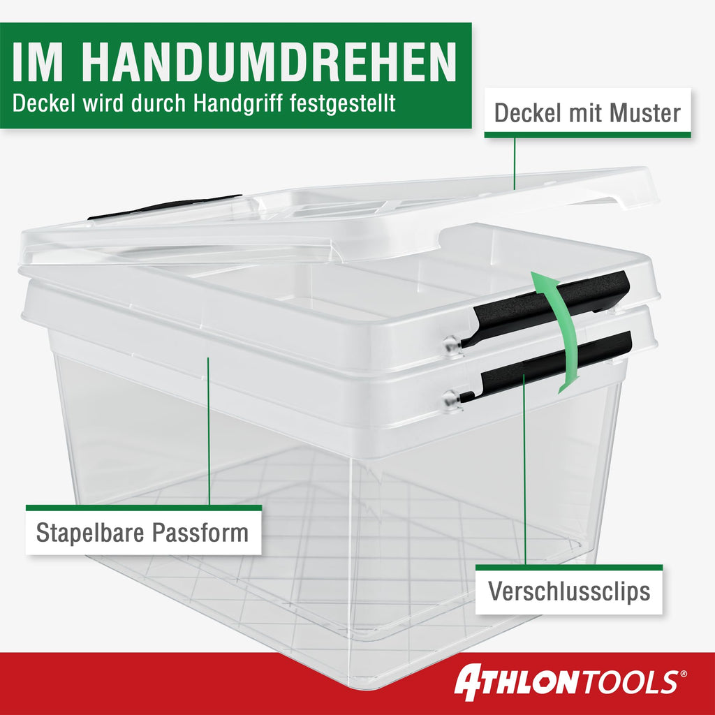 Aufbewahrungsboxen mit Deckel – 10er Set, stapelbar, BPA-frei