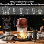 Cocktail-Smoker-Set mit Brenner – Whiskey-Räucherset mit 6 Holzchips & 2 Gläsern