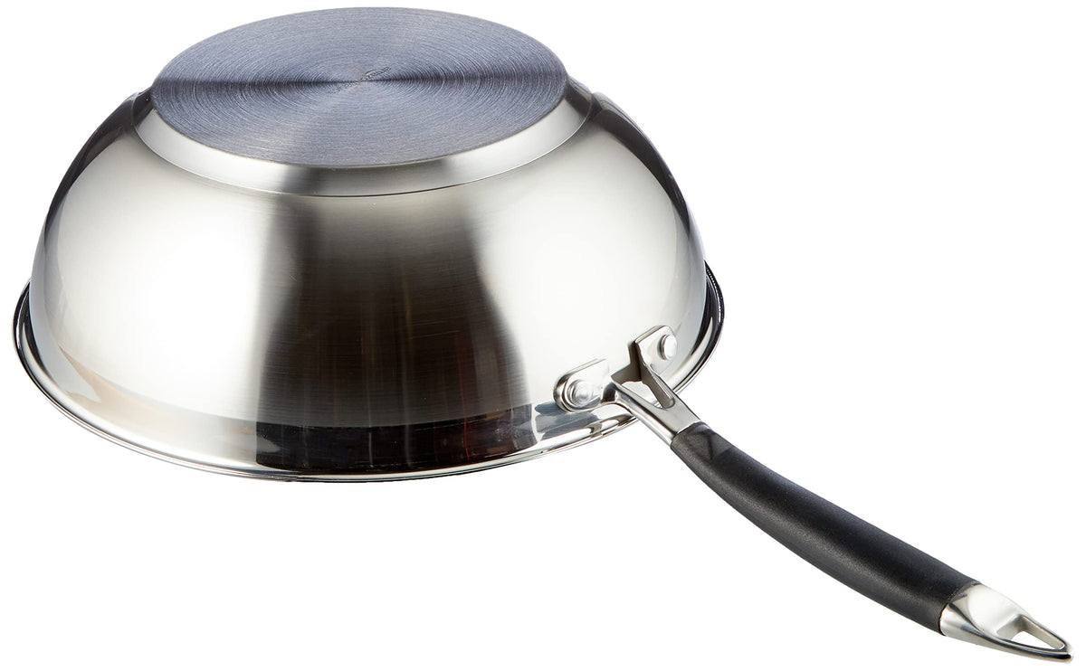 Edelstahl-Wok 28 cm mit Antihaftbeschichtung – induktionsgeeignet