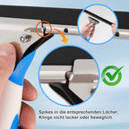 Fensterreiniger-Set mit 12-L-Eimer & Teleskopstiel bis 196 cm