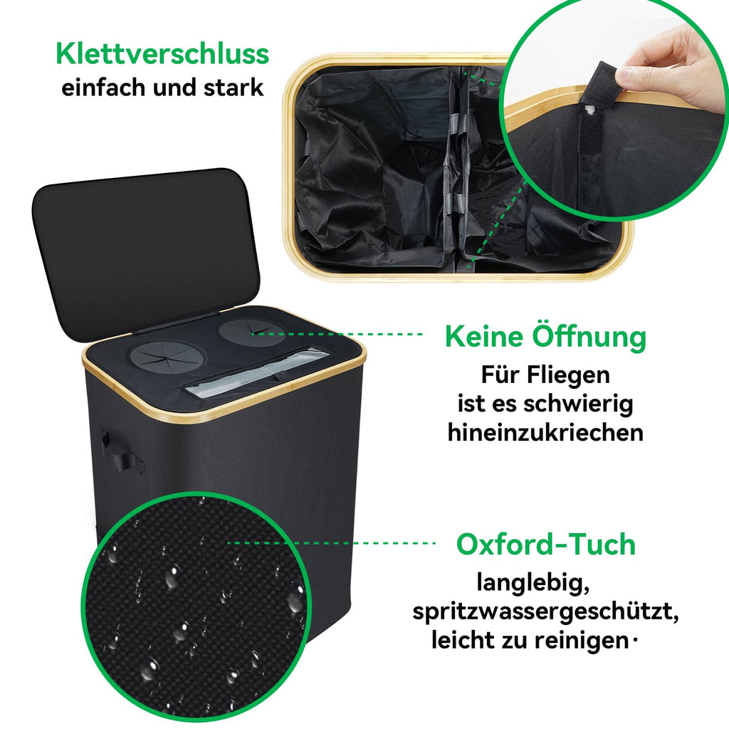 Pfandflaschen Sammelbehälter 170 L mit Deckel – 4 Fächer