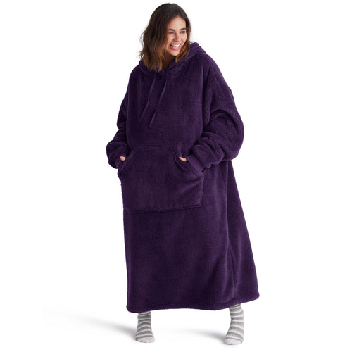 Bedsure Hoodie-Decke mit Ärmeln – Sherpa-Futter, tragbare Kuscheldecke