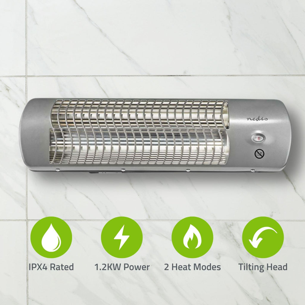 Nedis Wand-Heizlüfter fürs Bad – 1200 W / 2000 W