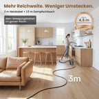Hand-Dampfreiniger 550 ml – in 15 Sekunden bereit, 16 Aufsätze