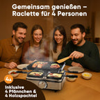 ProfiCook Raclette für 4 Personen mit Wende-Gussplatte