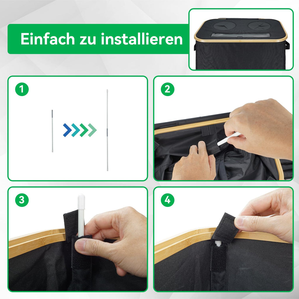 Pfandflaschen Sammelbehälter 170 L mit Deckel – 4 Fächer